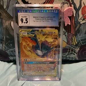 Pokémon. Japanese three birds tag team blue cgc 9.5 so now is a 10